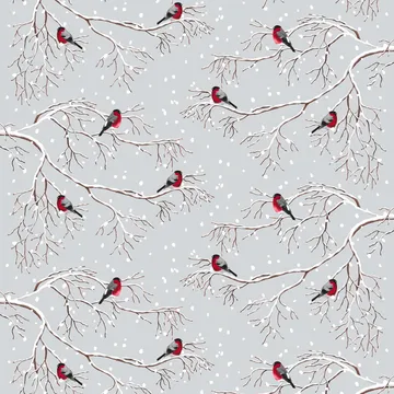 Vinterland tkanina - szary - Arvidssons Textil