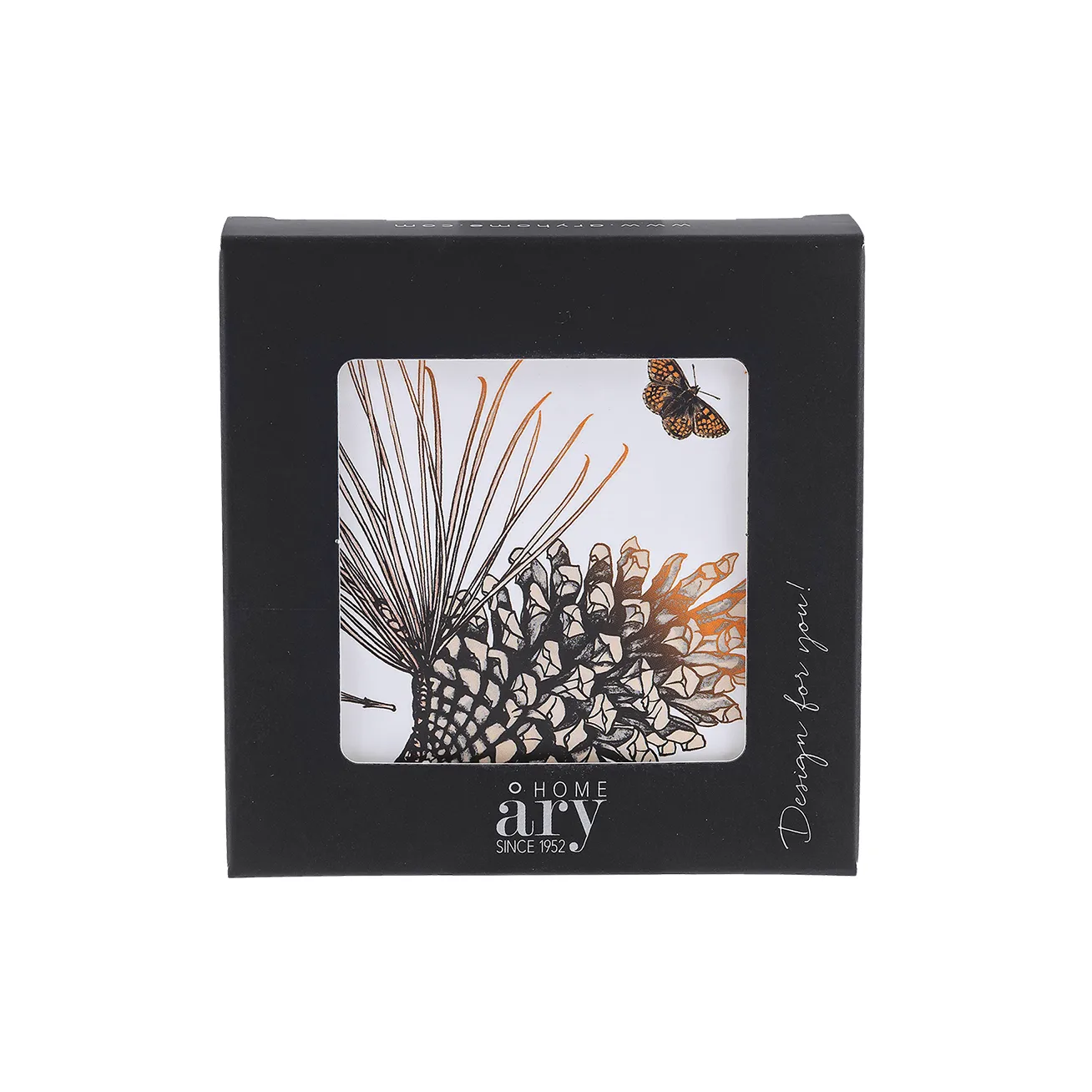 Podstawki pod szklanki Pine Cone 6-pak, Cotton white Åry Home