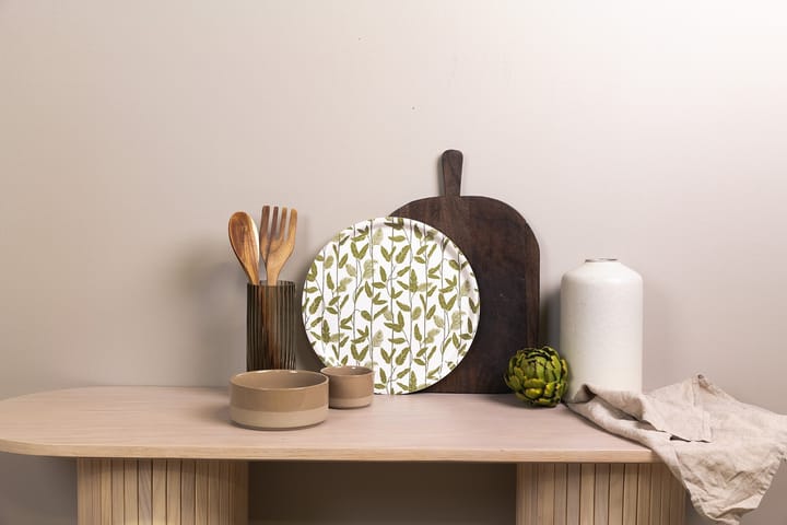 Taca Mougli Green Ø38 cm, Green-white Åry Home