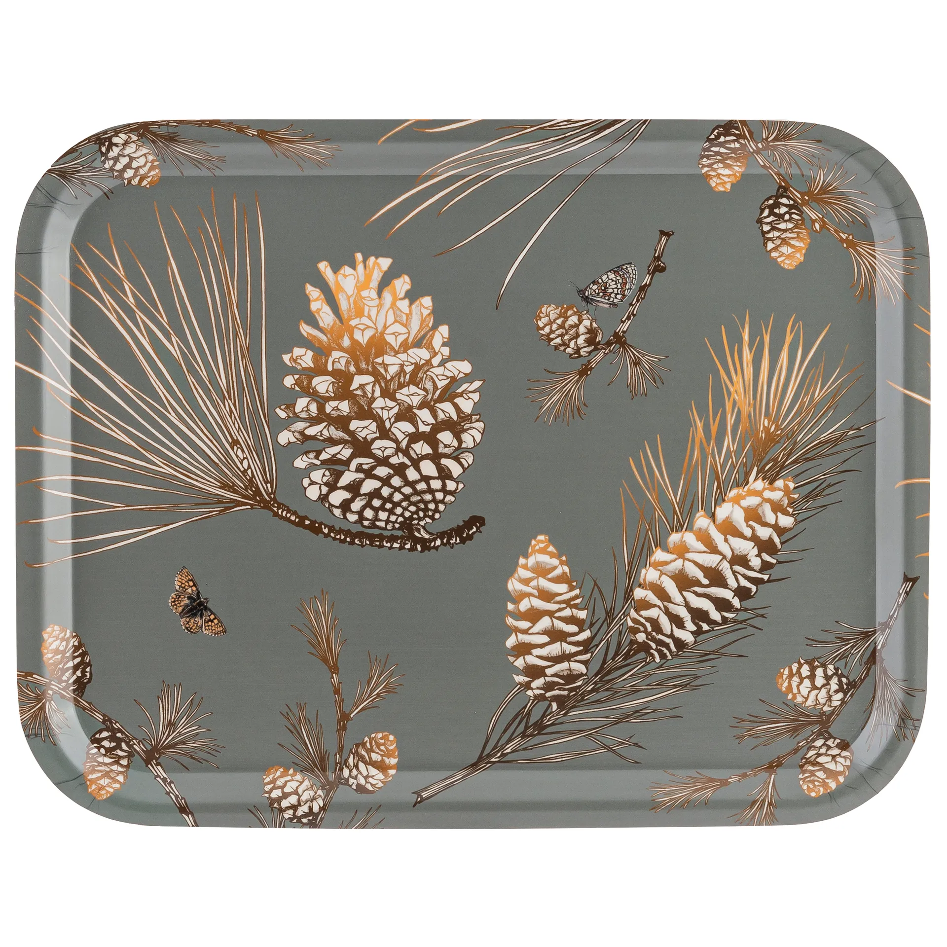 Taca Pine Cone 28x36 cm, Moss grey Åry Home