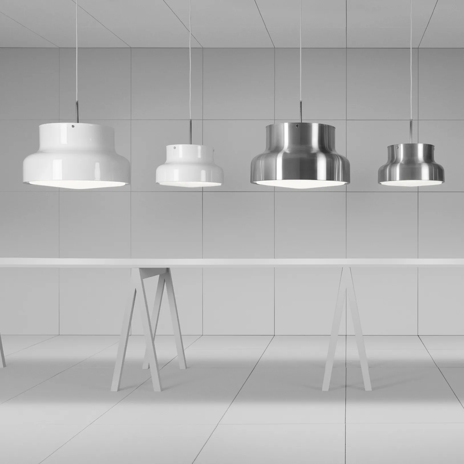 Lampa Bumling duża 600 mm, Biały-szkło opalowe Ateljé Lyktan