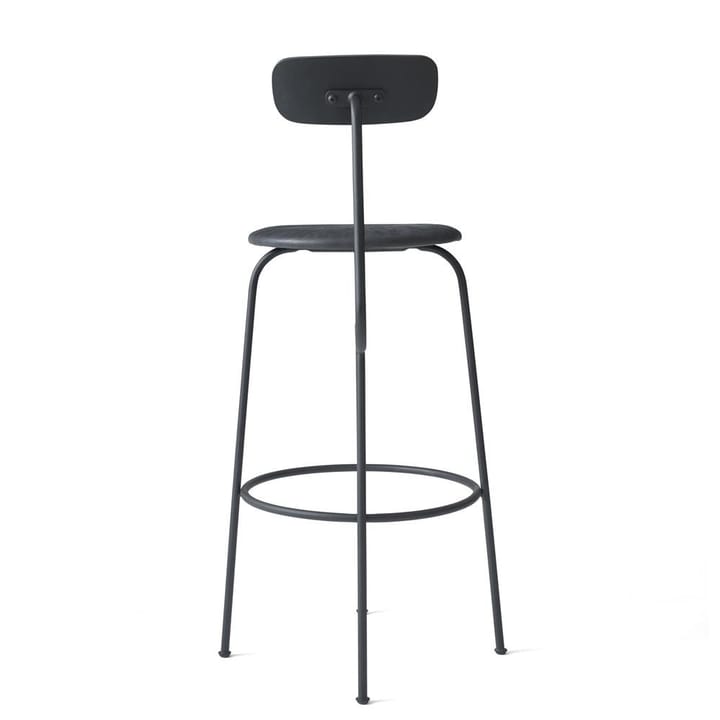 Afteroom krzesło barowe skórzane siedzisko  - czarny-czarny - Audo Copenhagen