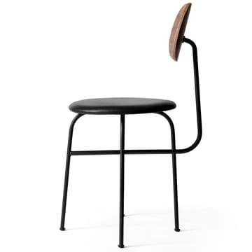 Afteroom - Krzesło do jadalni z czarnymi nogami i skórzanym siedziskiem - Orzech-20296 Czarny jak smoła - Audo Copenhagen