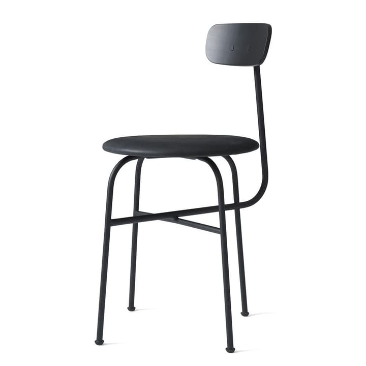 Afteroom krzesło skórzane siedzisko 4 nogi - czarny-czarny - Audo Copenhagen