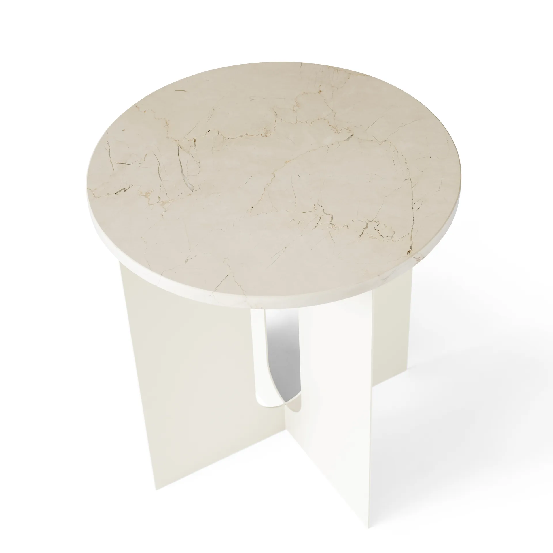 Androgyne blat do stolików bocznych, Crystal Rose marble, Ø42 cm Audo Copenhagen