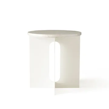 Androgyne blat do stolików bocznych - Crystal Rose marble, Ø42 cm - Audo Copenhagen
