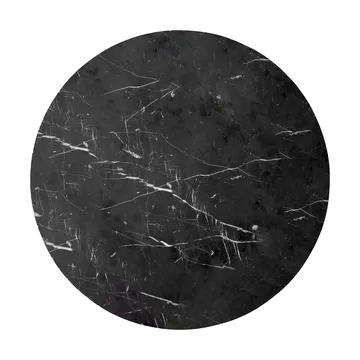 Androgyne blat do stolików bocznych - Nero Marquina, Ø65 cm - Audo Copenhagen
