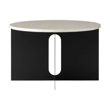 Androgyne stolik boczny - Crystal Rose marmur-czarna stal, Ø65 cm - Audo Copenhagen