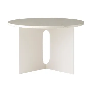 Androgyne stolik boczny - Crystal Rose marmur-ivory stal, Ø65 cm - Audo Copenhagen