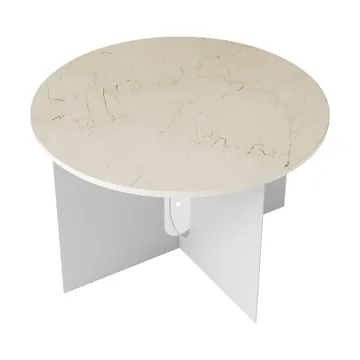 Androgyne stolik boczny - Crystal Rose marmur-szczotkowana stal, Ø65 cm - Audo Copenhagen