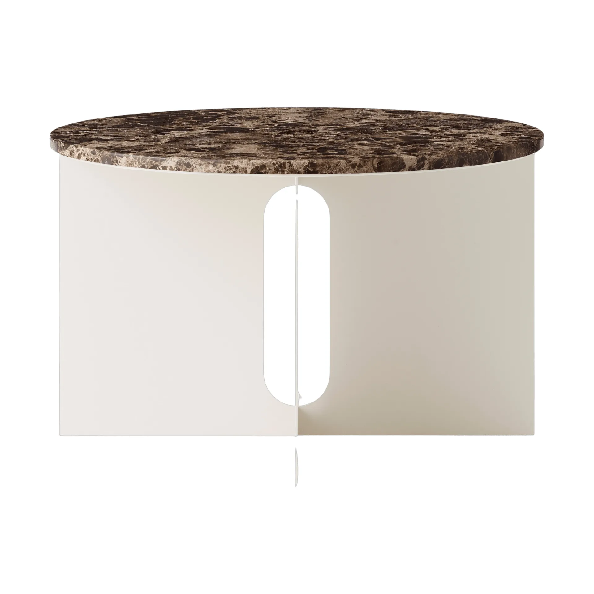 Androgyne stolik boczny, Emperador marmur-ivory stal, Ø65 cm Audo Copenhagen