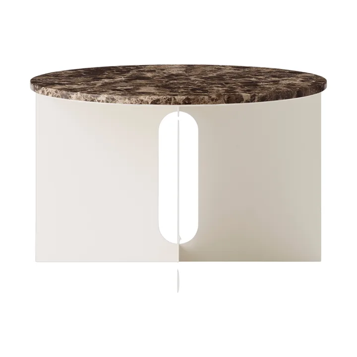 Androgyne stolik boczny - Emperador marmur-ivory stal, Ø65 cm - Audo Copenhagen