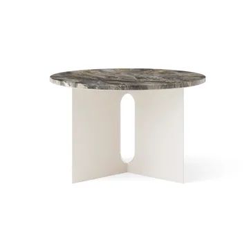 Androgyne stolik boczny - Grey Galaxy marmur-ivory stal, Ø65 cm - Audo Copenhagen