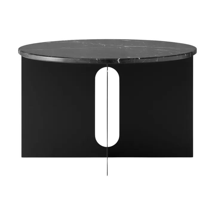 Androgyne stolik boczny - Nero Marquina marmur-czarna stal, Ø65 cm - Audo Copenhagen