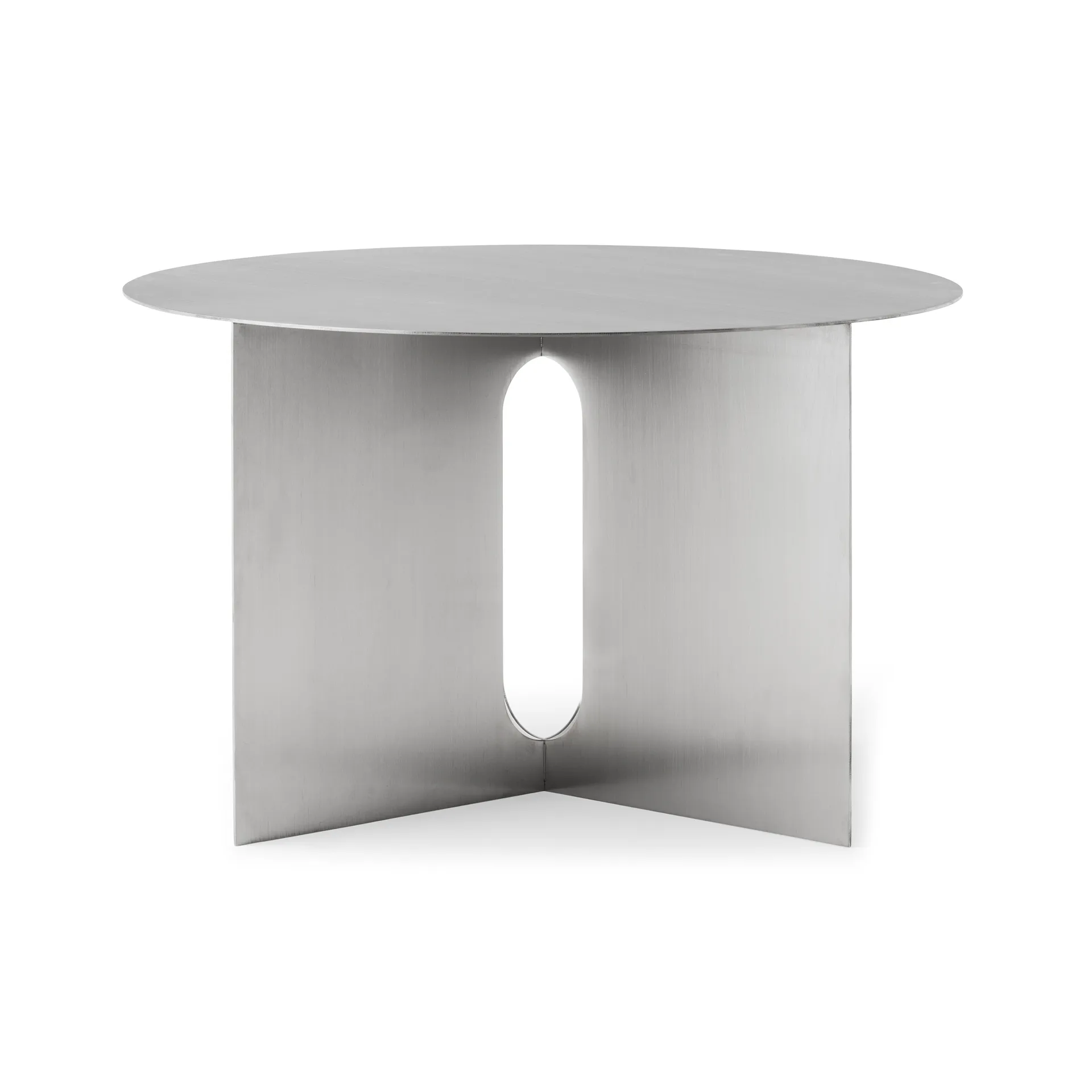 Androgyne stolików bocznych Ø63 cm, Brushed steel Audo Copenhagen