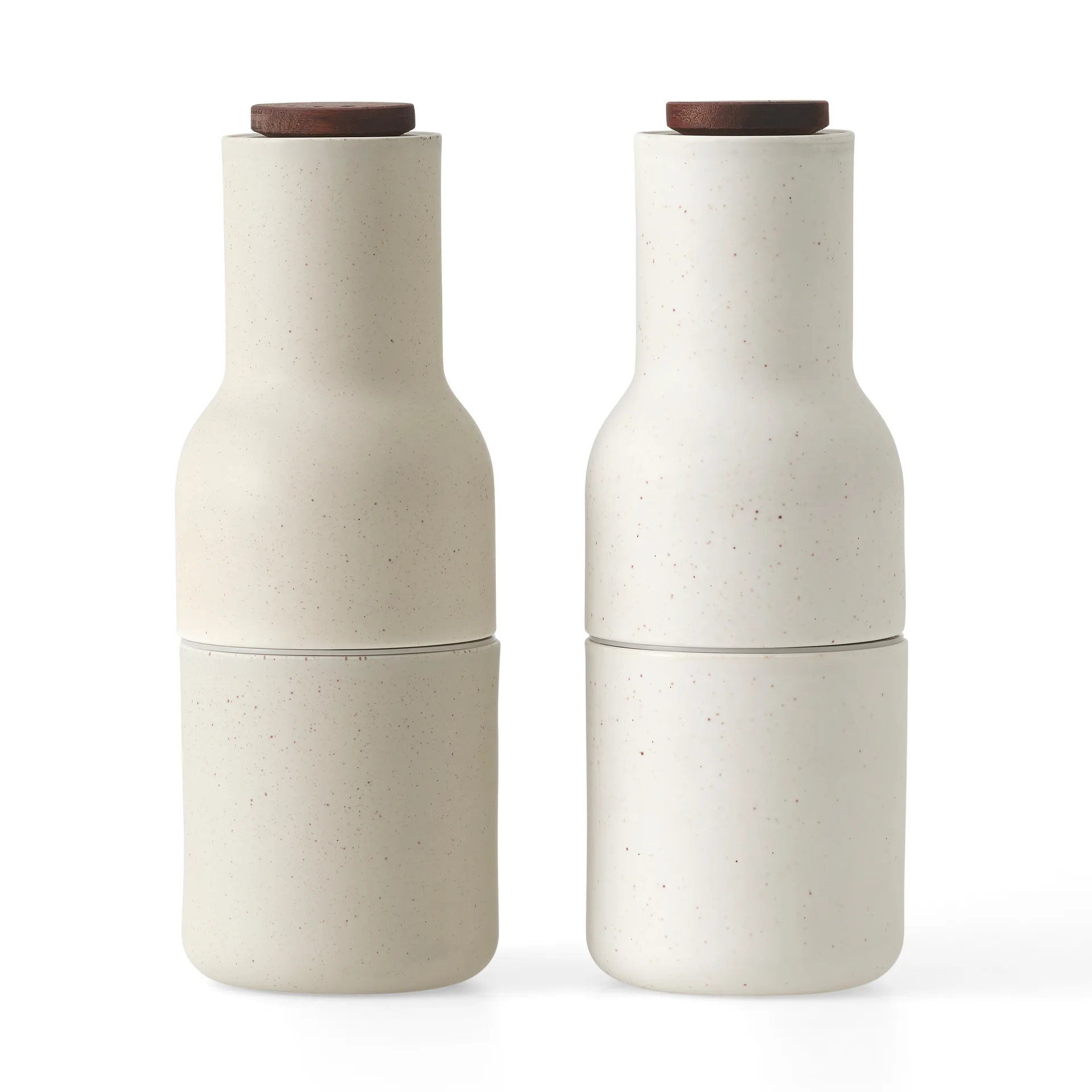 Bottle Grinder młynek do przypraw ceramiczny 2-pak, Piasek (pokrywa z orzecha) Audo Copenhagen
