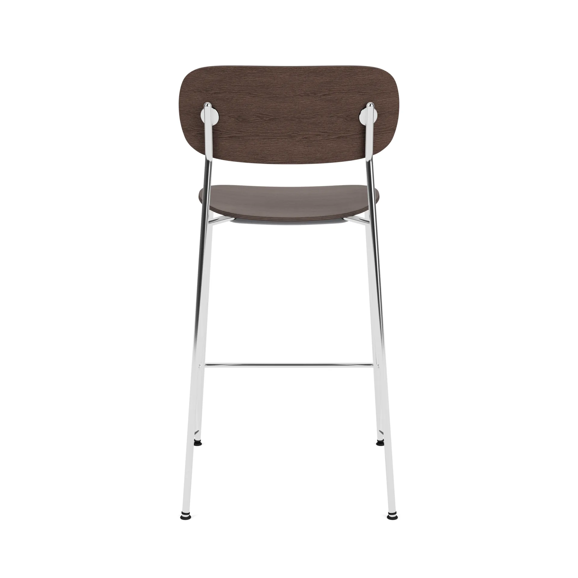 Co Bar Chair hoker, Ciemnobejcowany dąb-chromowana stal, 65 cm Audo Copenhagen