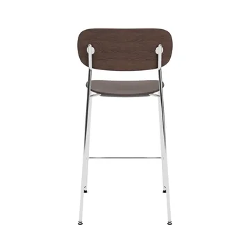 Co Bar Chair hoker - Ciemnobejcowany dąb-chromowana stal, 65 cm - Audo Copenhagen