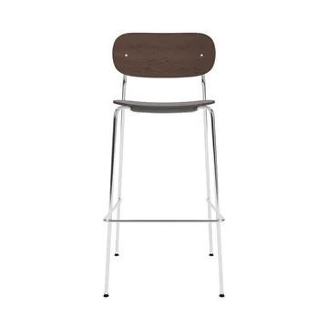 Co Bar Chair hoker - Ciemnobejcowany dąb-chromowana stal, 75 cm - Audo Copenhagen