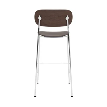 Co Bar Chair hoker - Ciemnobejcowany dąb-chromowana stal, 75 cm - Audo Copenhagen