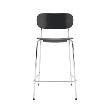 Co Bar Chair hoker - Czarny dąb-chromowana stal, 65 cm - Audo Copenhagen