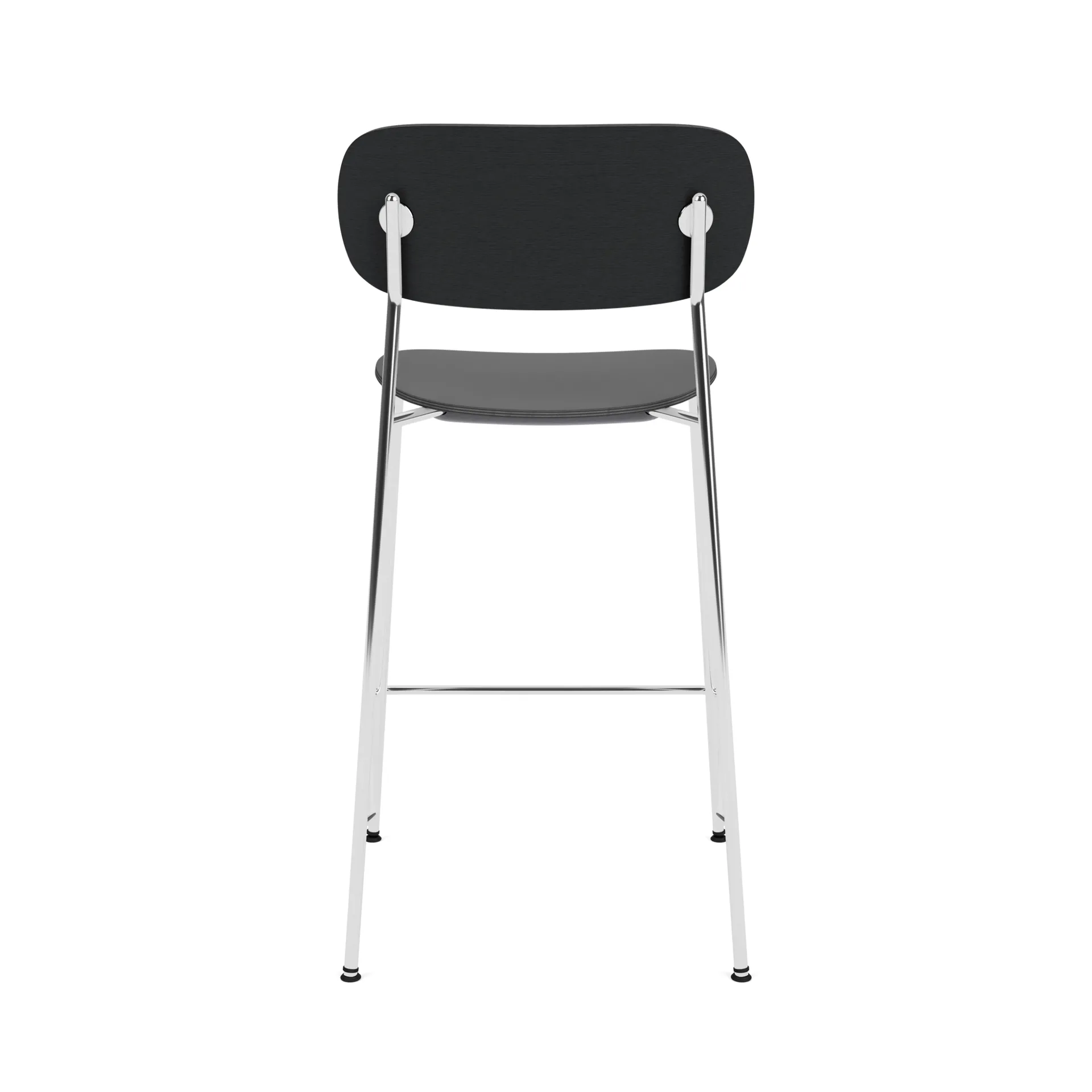 Co Bar Chair hoker, Czarny dąb-chromowana stal, 65 cm Audo Copenhagen