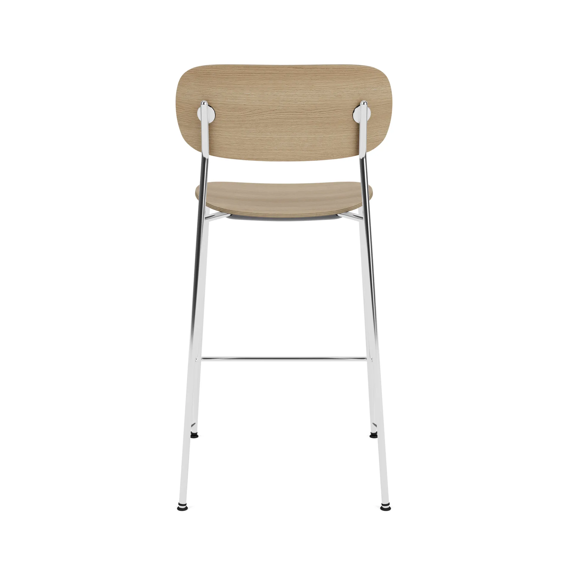 Co Bar Chair hoker, Dąb-chromowana stal, 65 cm Audo Copenhagen