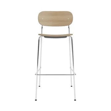 Co Bar Chair hoker - Dąb-chromowana stal, 75 cm - Audo Copenhagen