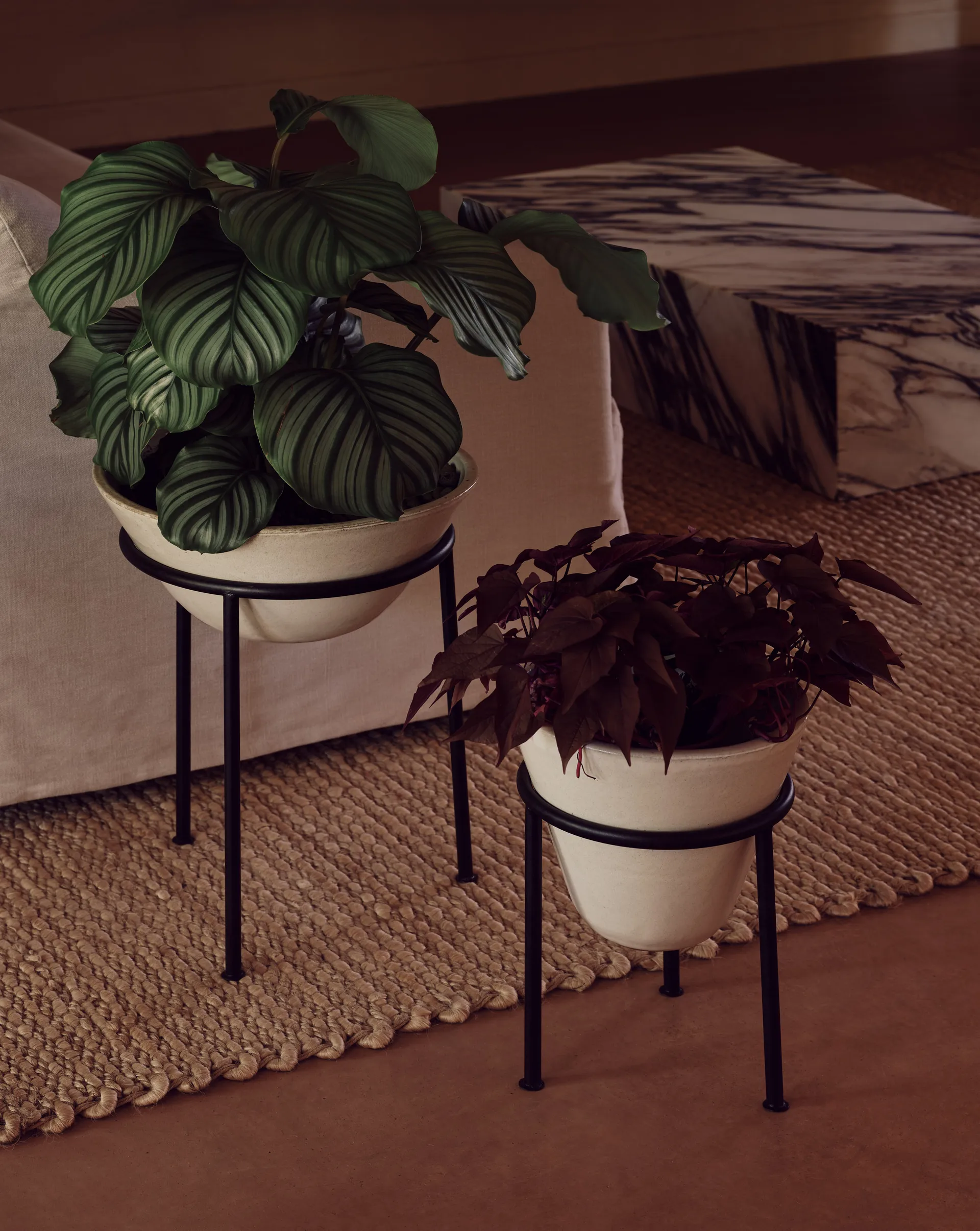 Daiza doniczka ze spodkiem Ø25x35 cm, Ivory Audo Copenhagen