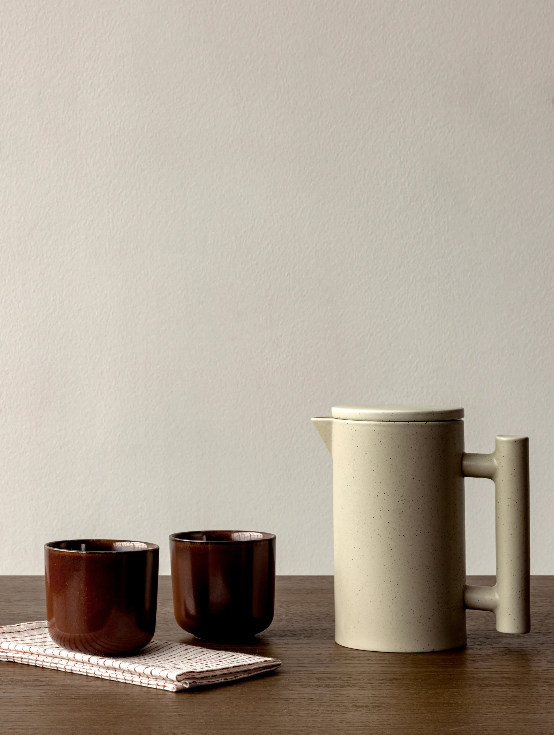 Dzbanek do kawy Yana, 1 L, Grey glazed Audo Copenhagen