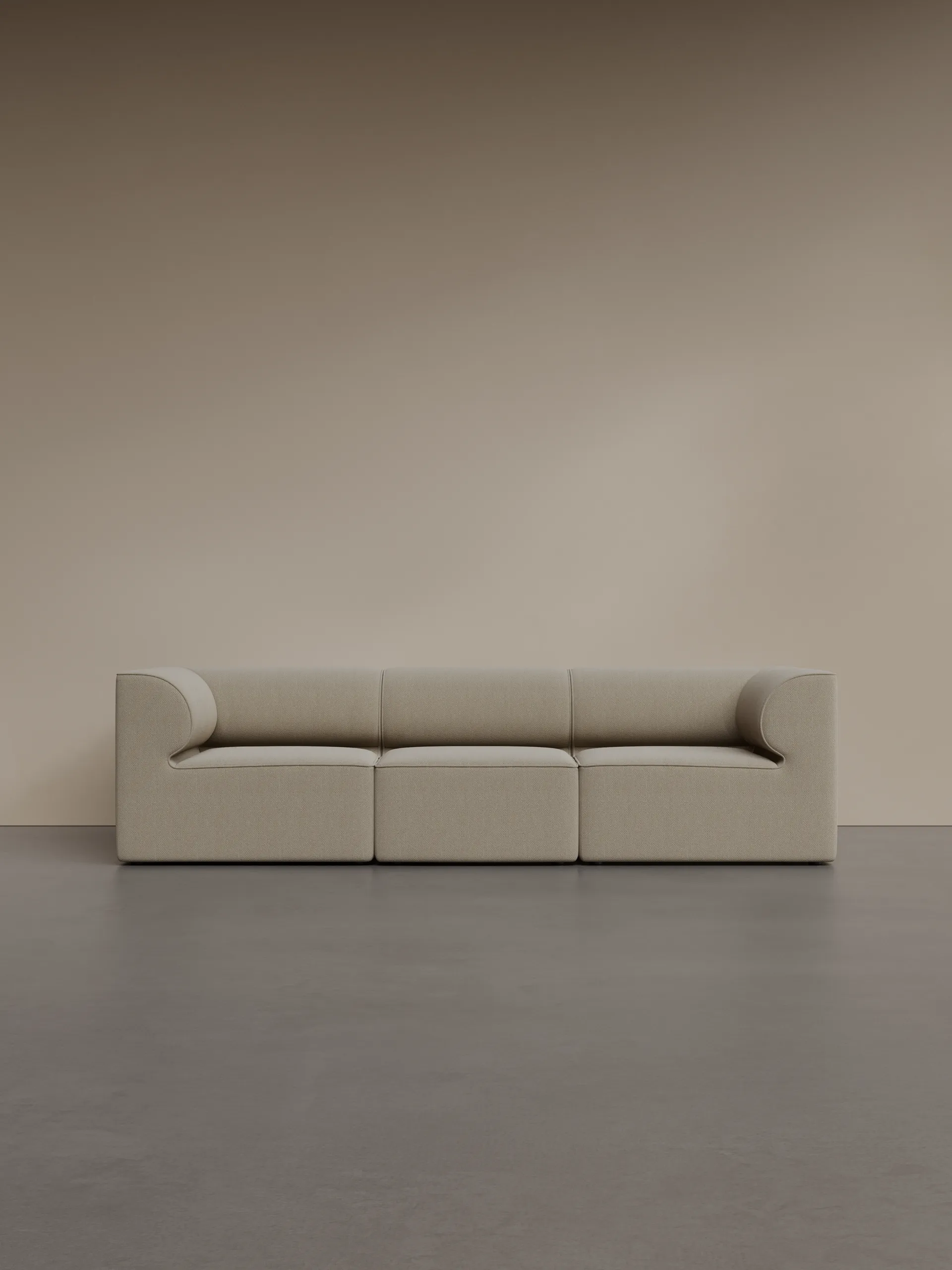 Eave 86 sofa modułowa configuration 2, 3 osobowa tkanina bouclé 02 beige Audo Copenhagen