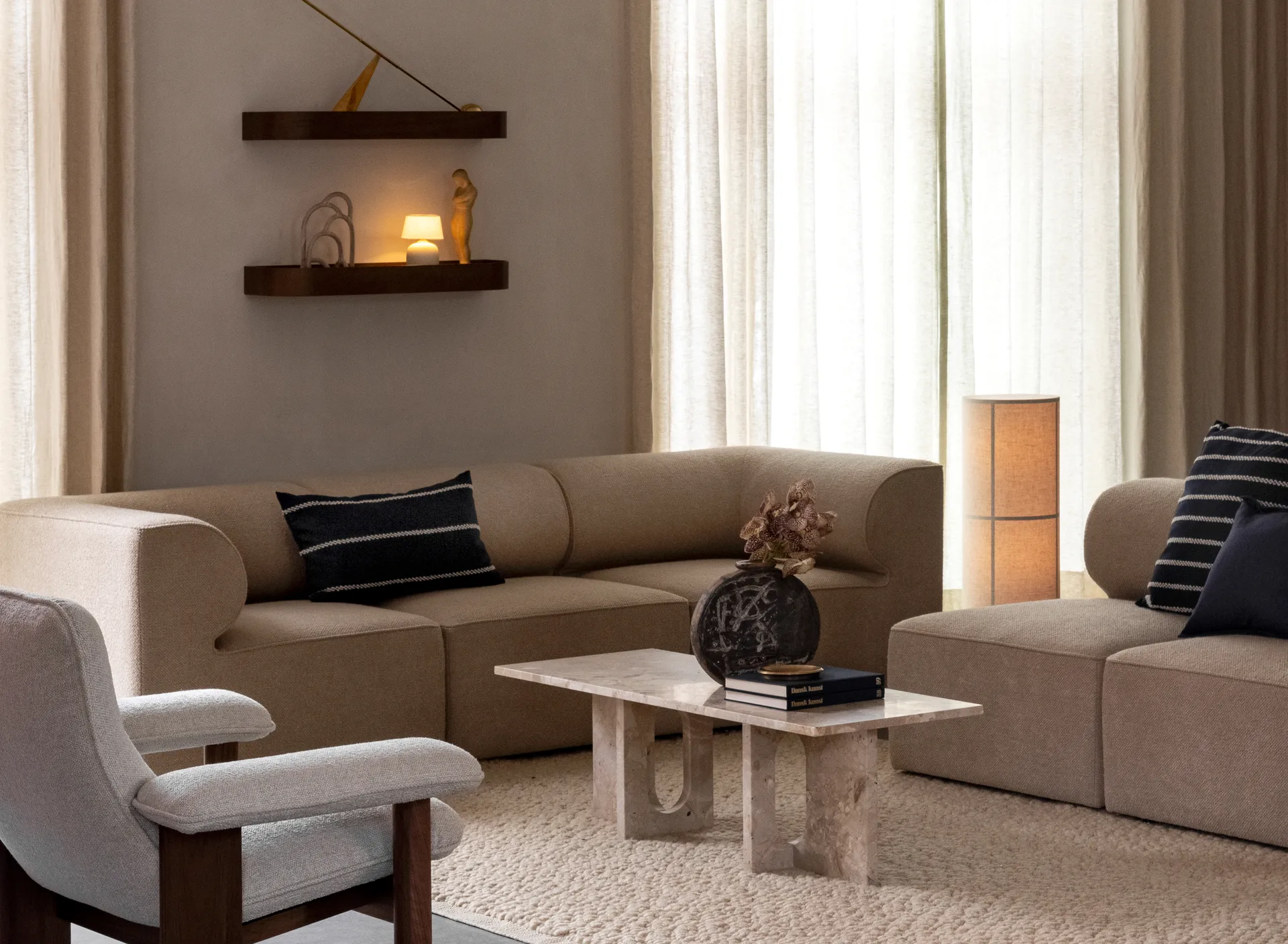 EpI półka 79 cm, Dąb bejcowany na ciemno Audo Copenhagen