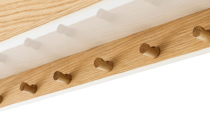 Epoch półka z haczykami 118 cm, Natural oak-fog Audo Copenhagen
