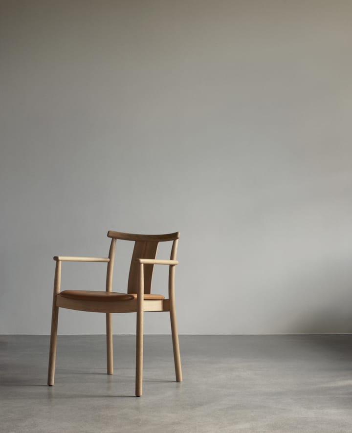 Fotel Merkur z poduszką, Oak- Dakar 0250 cognac Audo Copenhagen