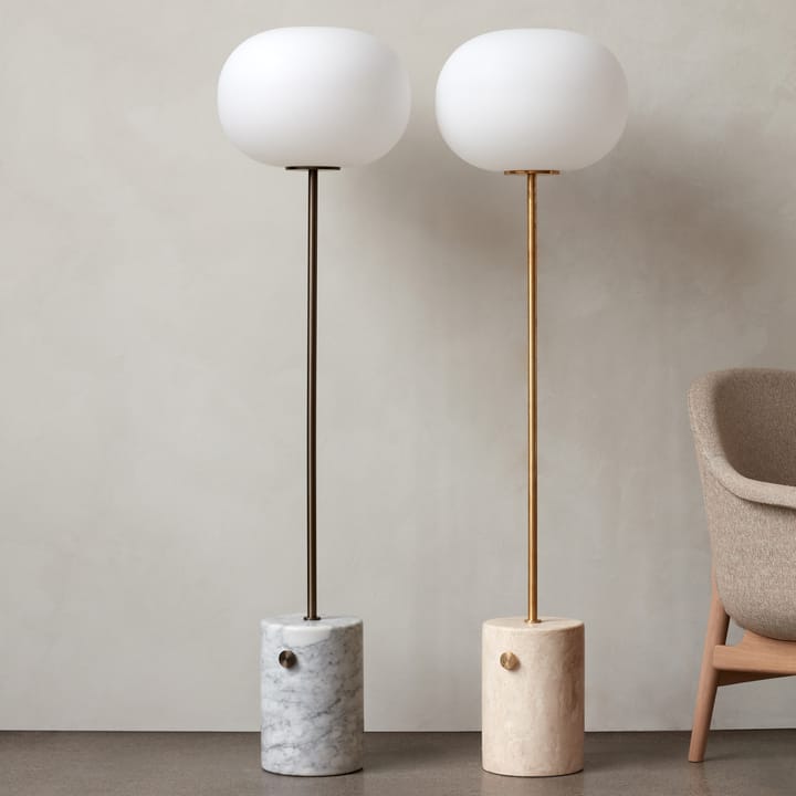 Lampa podłogowa JWDA, marmurowy-brązowy mosiądz Audo Copenhagen
