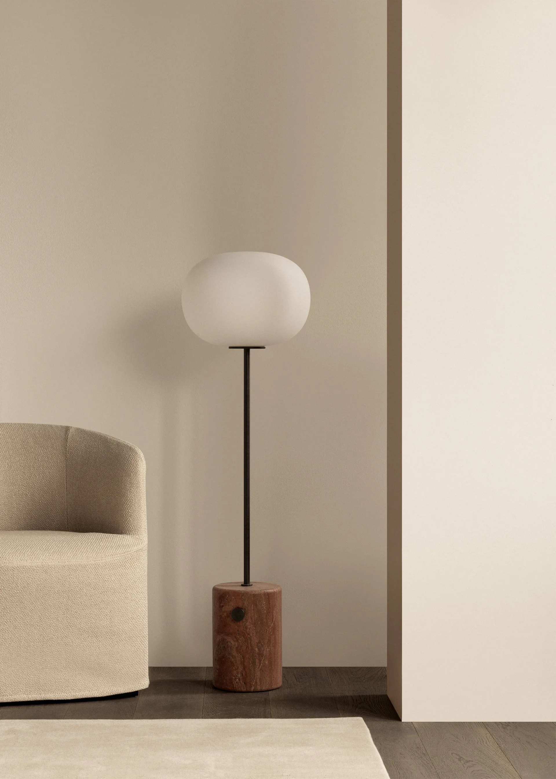 Lampa podłogowa JWDA, Red travertine, 130 cm Audo Copenhagen