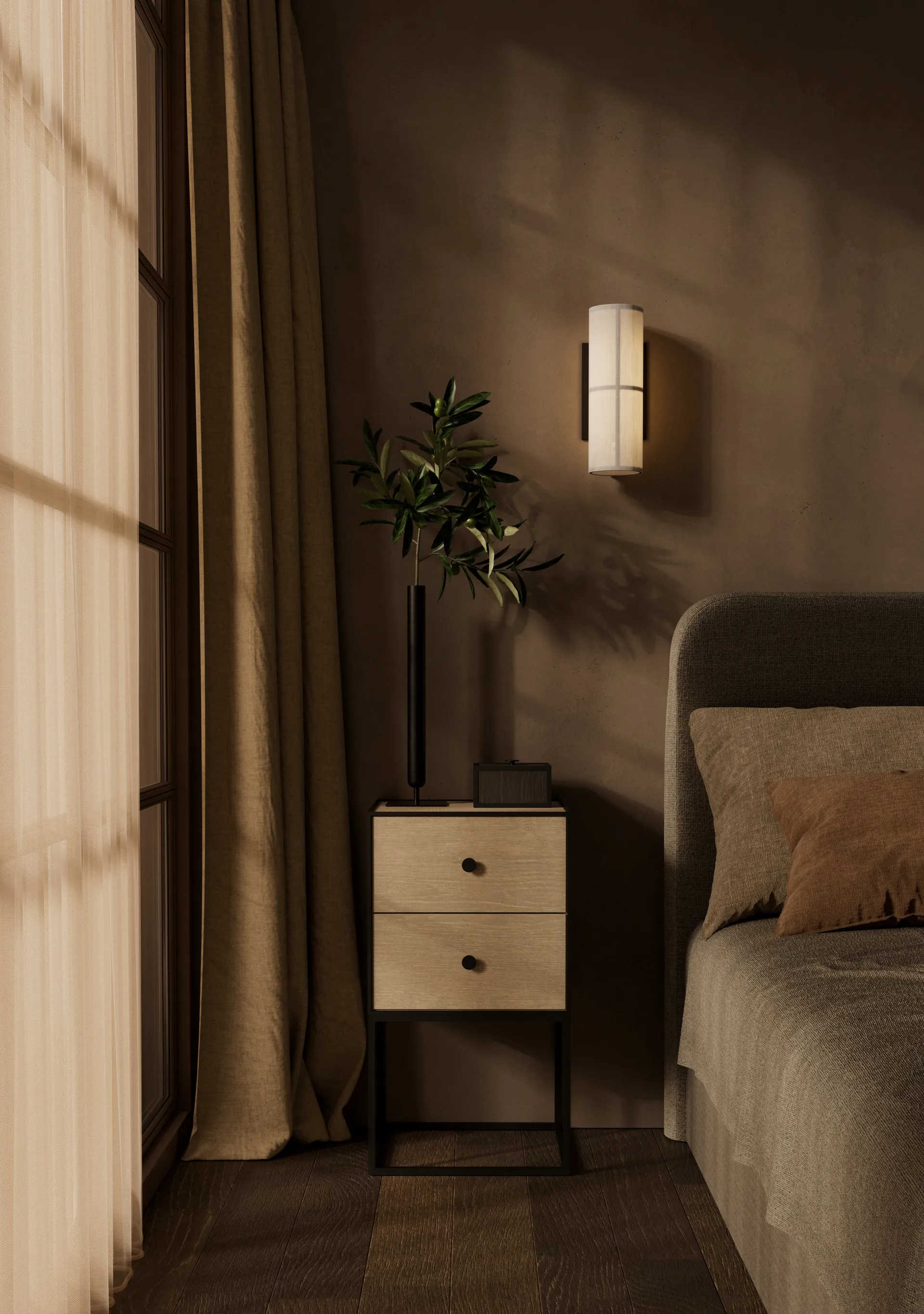 Lampa ścienna Hashira Ø10 cm, Raw Audo Copenhagen