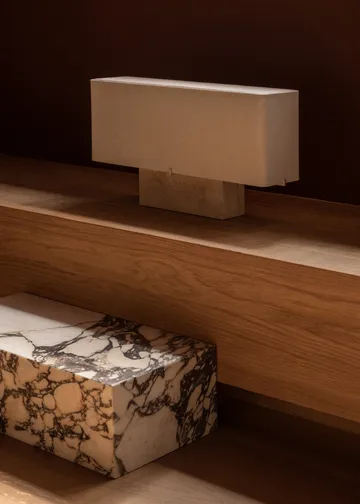 Lampa stołowa Nonna 30 cm - Travertyn-piaskowy - Audo Copenhagen