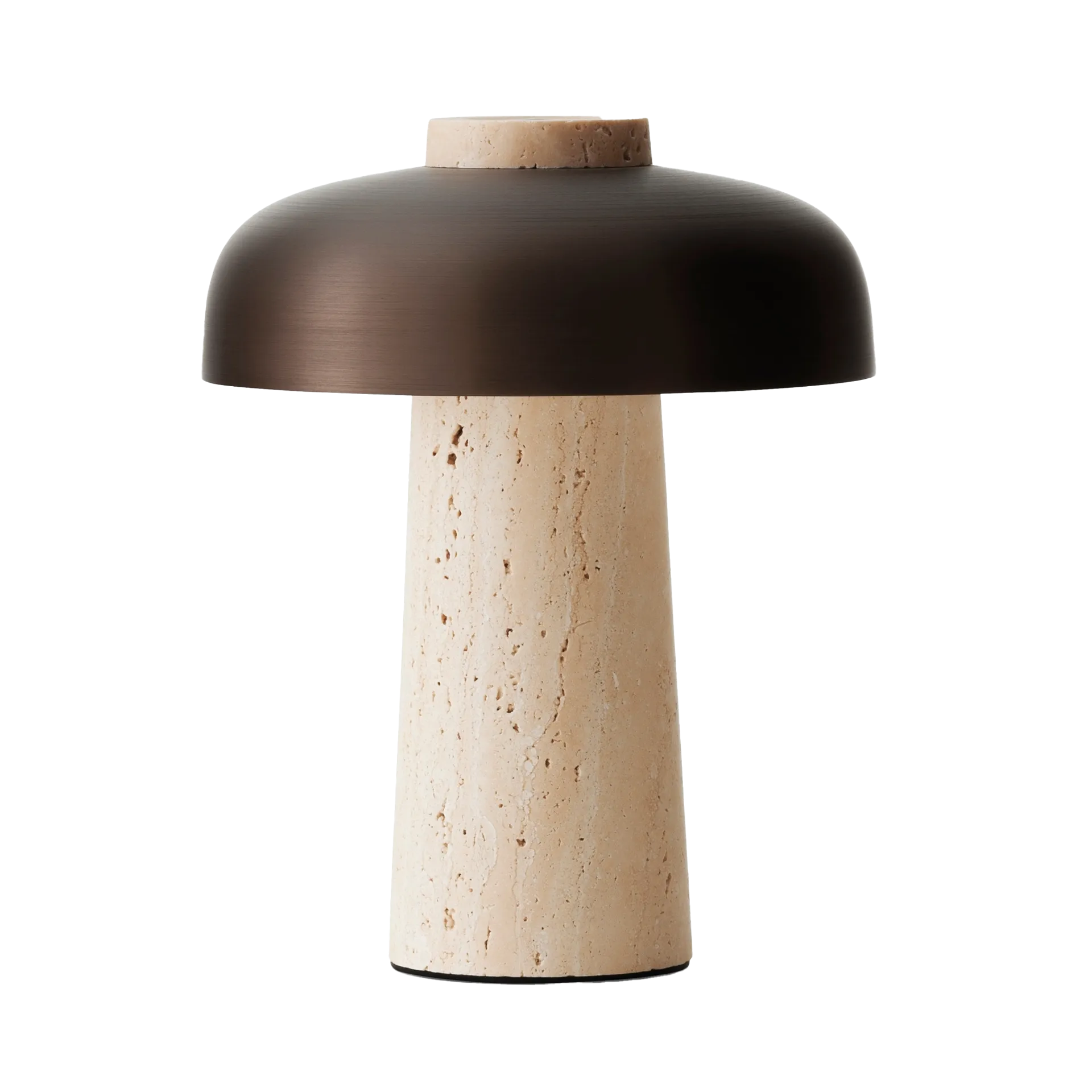 Lampa stołowa przenośna Reverse 24,5 cm, Travertine-bronzed aluminium Audo Copenhagen