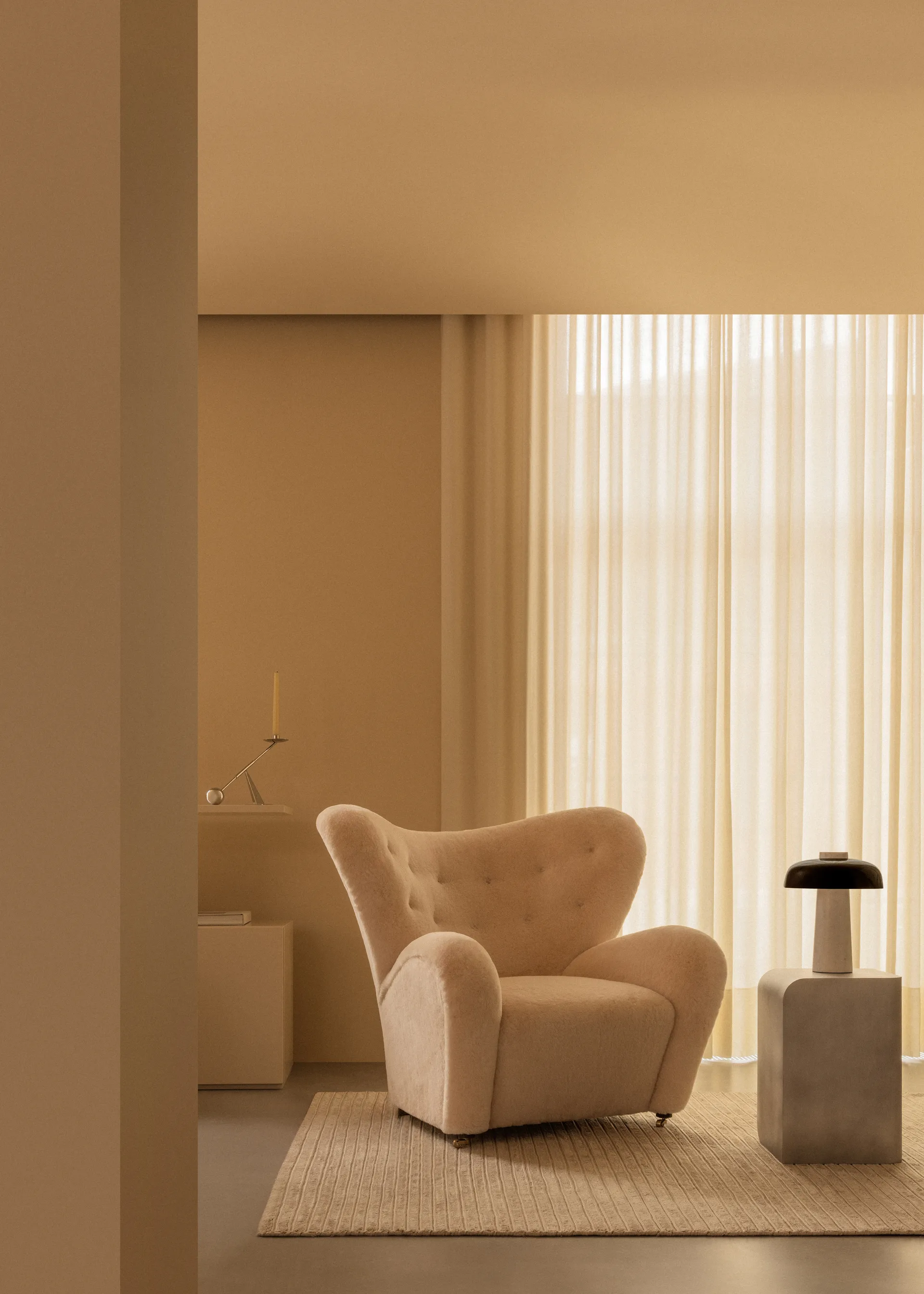 Lampa stołowa Reverse 30 cm, Carrara-black Audo Copenhagen