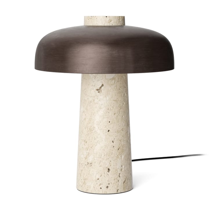 Lampa stołowa Reverse 30 cm - Trawertyn - mosiądz brązowy - Audo Copenhagen