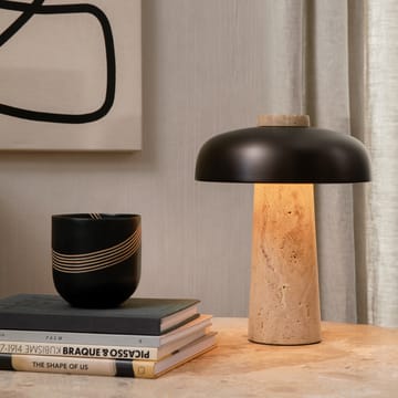 Lampa stołowa Reverse 30 cm - Trawertyn - mosiądz brązowy - Audo Copenhagen