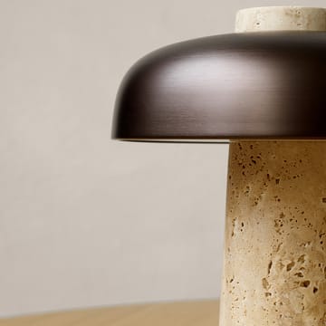 Lampa stołowa Reverse 30 cm - Trawertyn - mosiądz brązowy - Audo Copenhagen