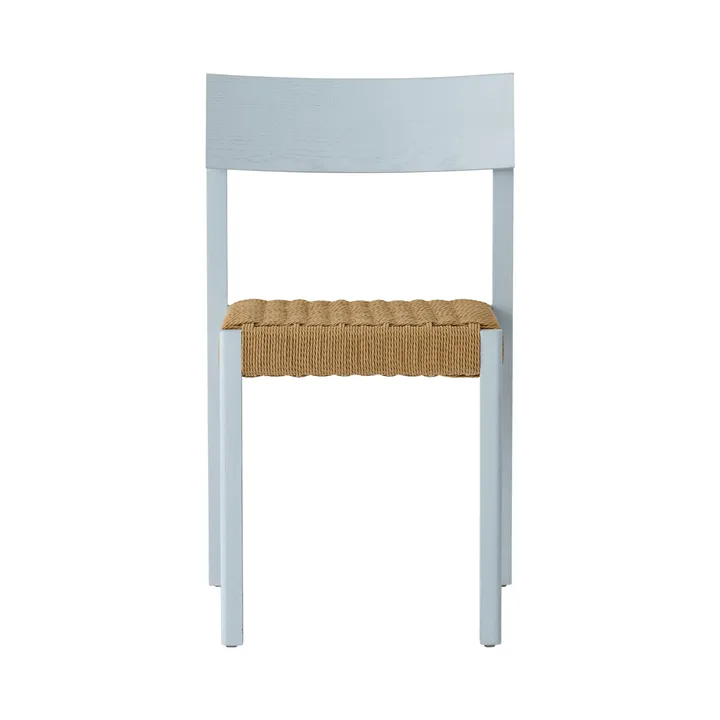 Mauro krzesło - Linen blue dąb-naturalnie plecione siedzisko - Audo Copenhagen