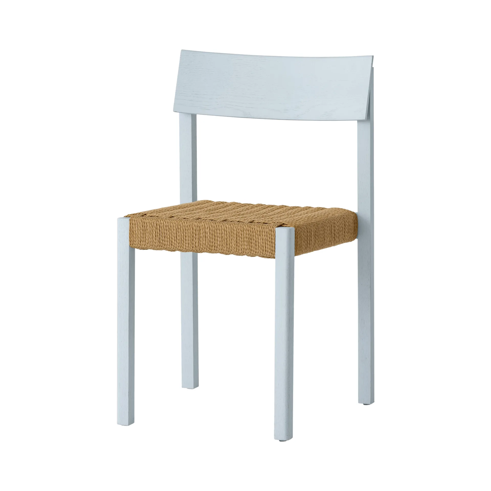 Mauro krzesło, Linen blue dąb-naturalnie plecione siedzisko Audo Copenhagen
