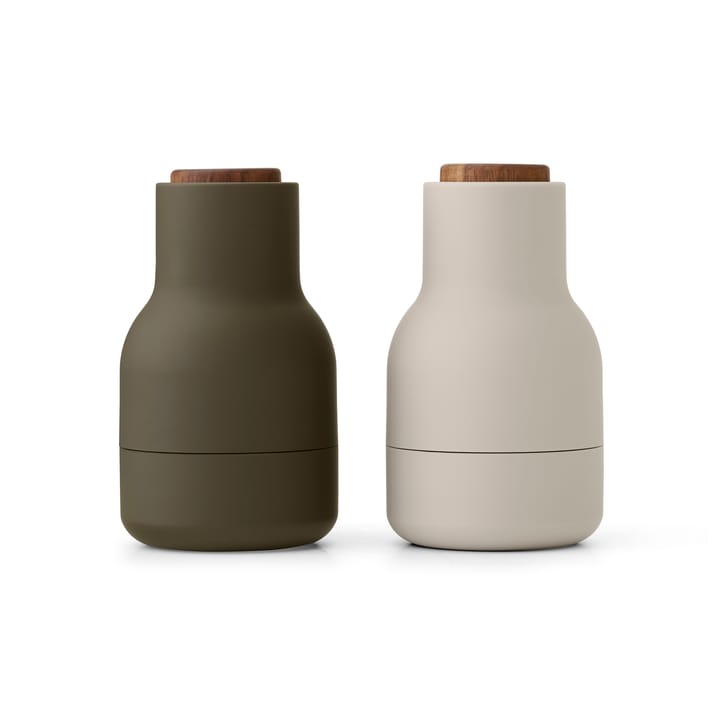 Młynek do przypraw Bottle Grinder Small 2 szt. - Hunting green-beige-orzech włoski - Audo Copenhagen