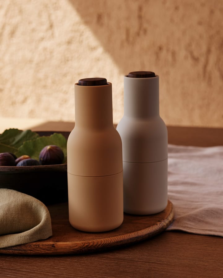 Młynki do przypraw Bottle Grinder 2 szt., Barley (orzechowe pokrywki) Audo Copenhagen