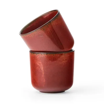 New Norm filiżanka 26 cl 2-pak - Czerwone szkliwo - Audo Copenhagen