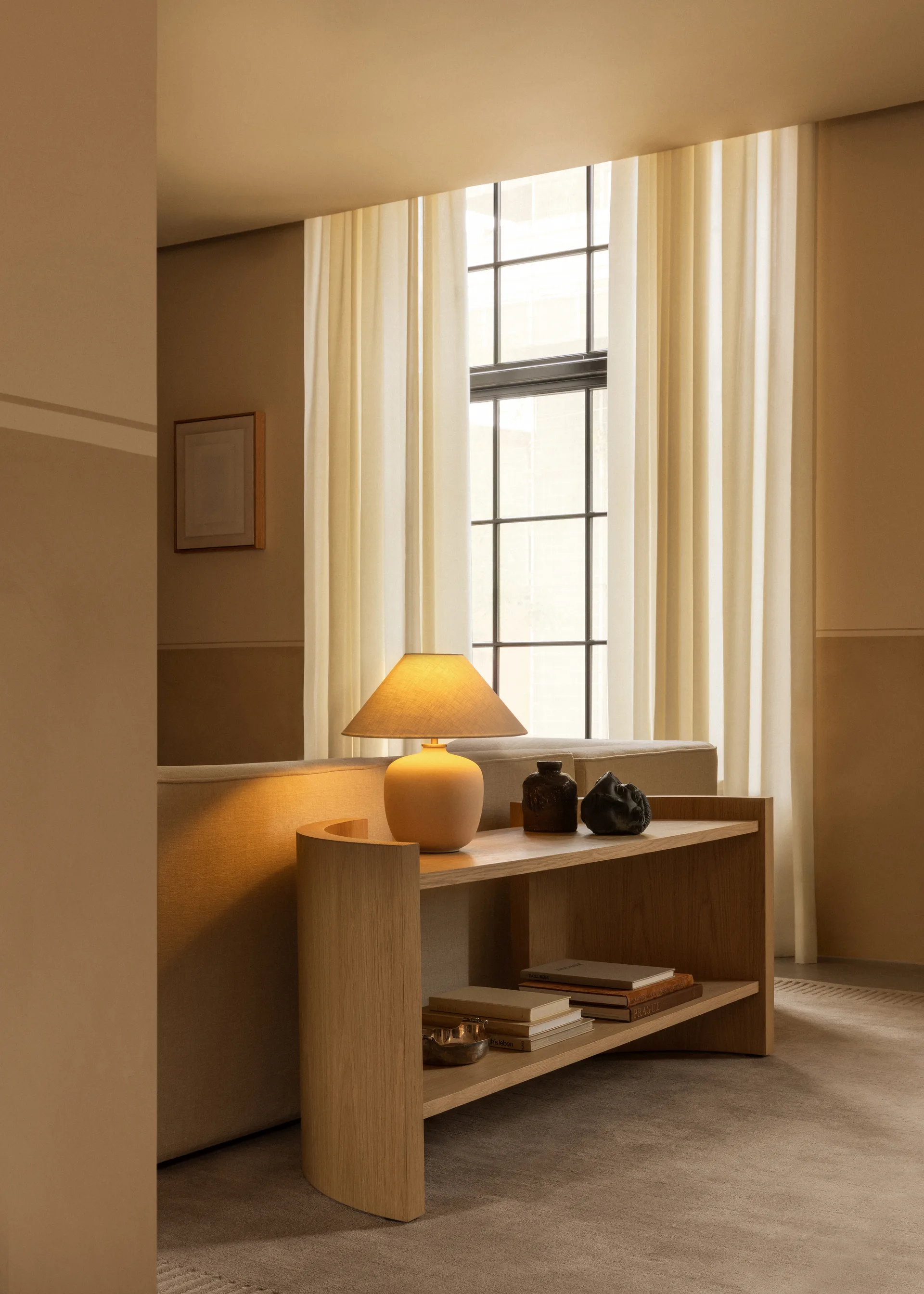 Półka Crescent, Dąb surowy, 150×60 cm Audo Copenhagen