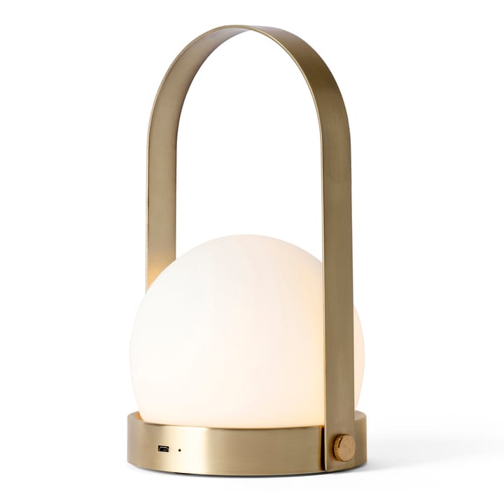 Przenośna lampa stołowa Carrie, szczotkowany mosiądz Audo Copenhagen